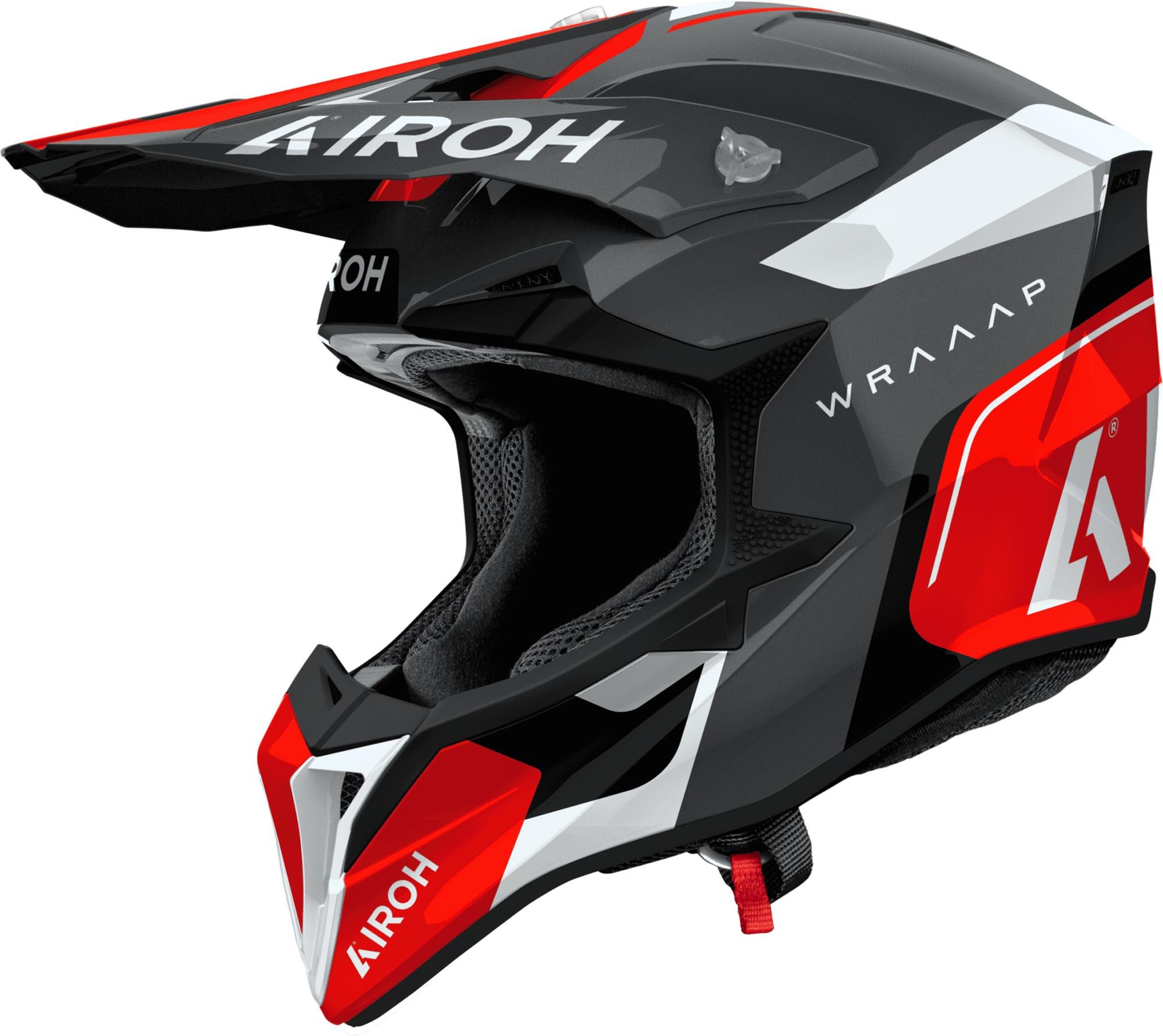 Airoh Motocrosshelm Wraaap Conquer Motocross-Helm, Vorbereitet Für Kommunikationssystem,notfallsystem-polsterung (eq
