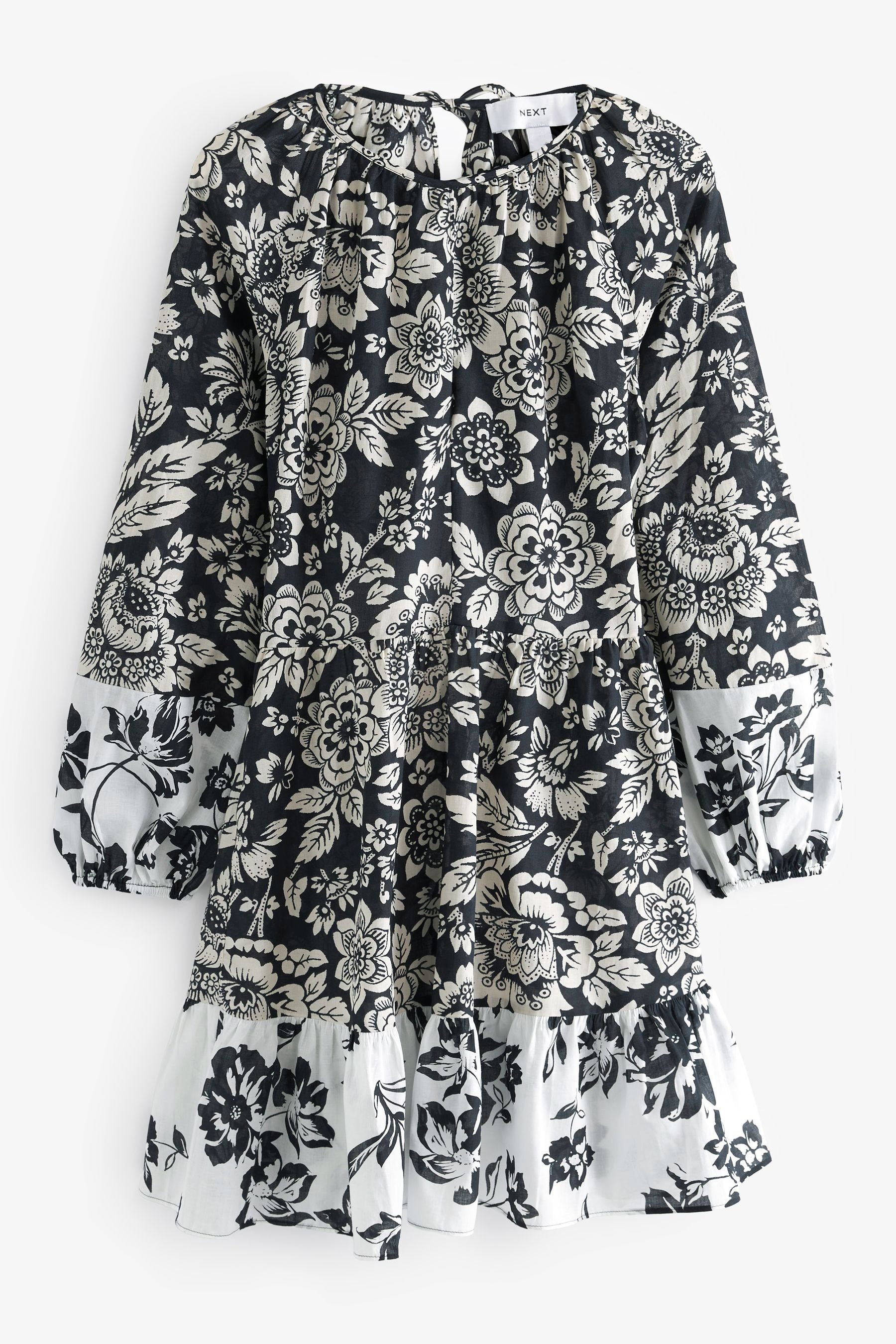 NEXT Minikleid Langärmeliges Minikleid aus 100 % Baumwolle 1-tlg mehr