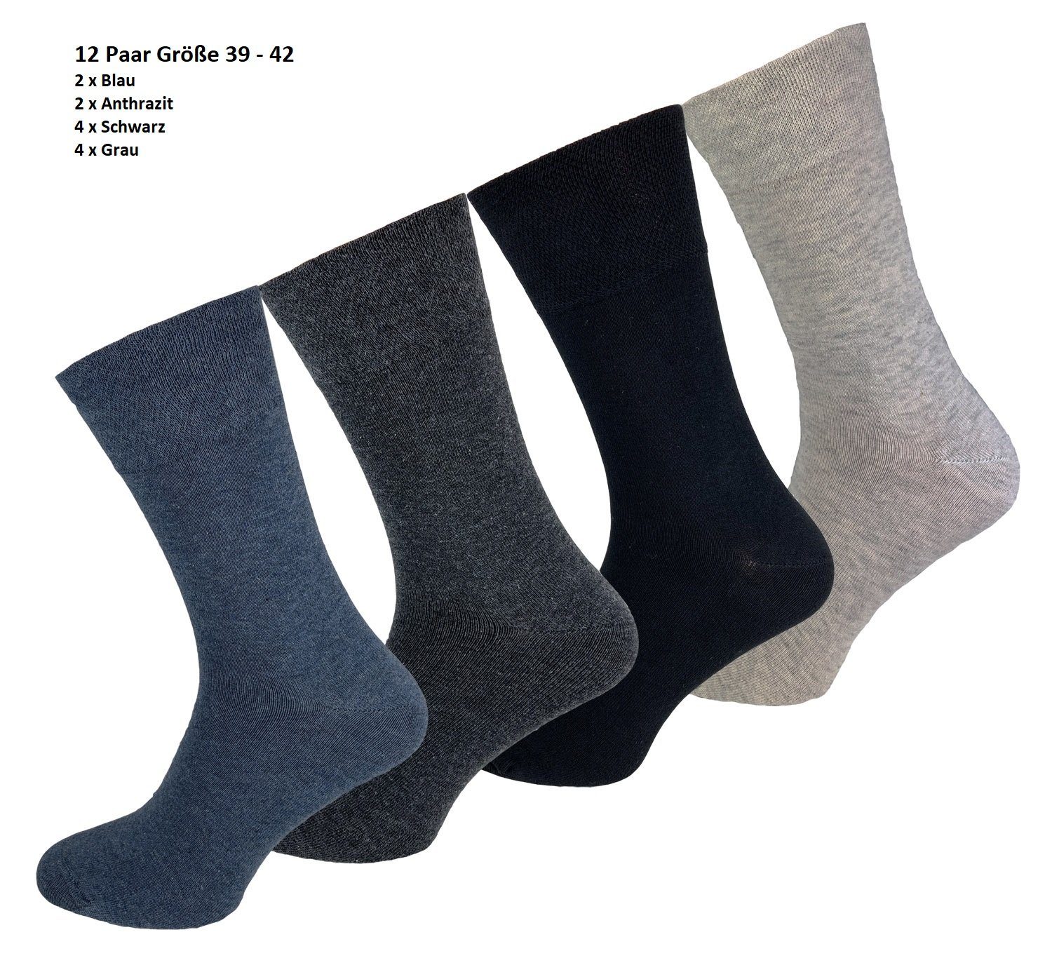 Pescara MEHRFARBIG Baumwolle Strümpfe Socken Garcia Basicsocken aus (12-Paar) Basic