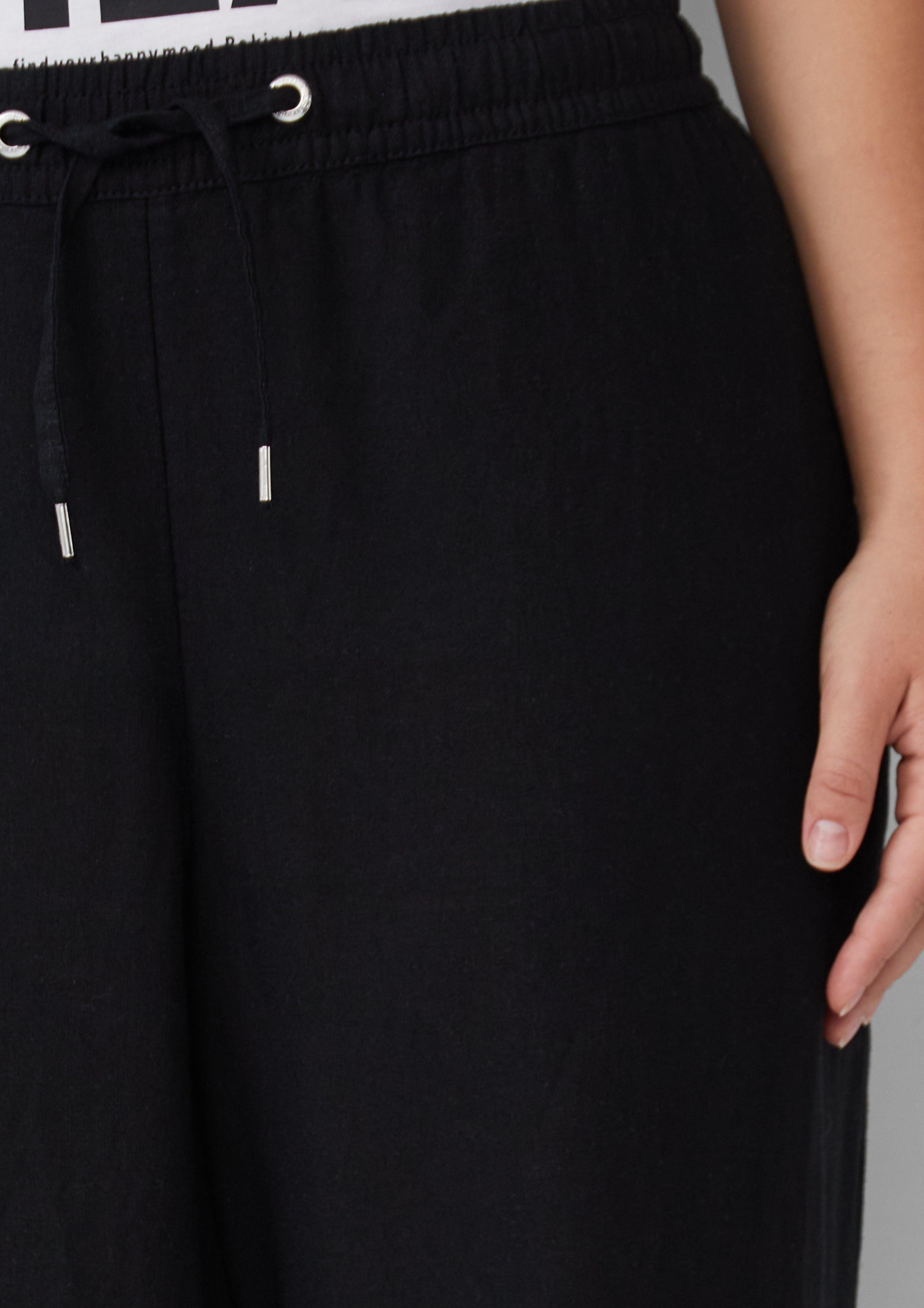 QS Stoffhose Wide Leg-Hose aus Leinenmix günstig online kaufen