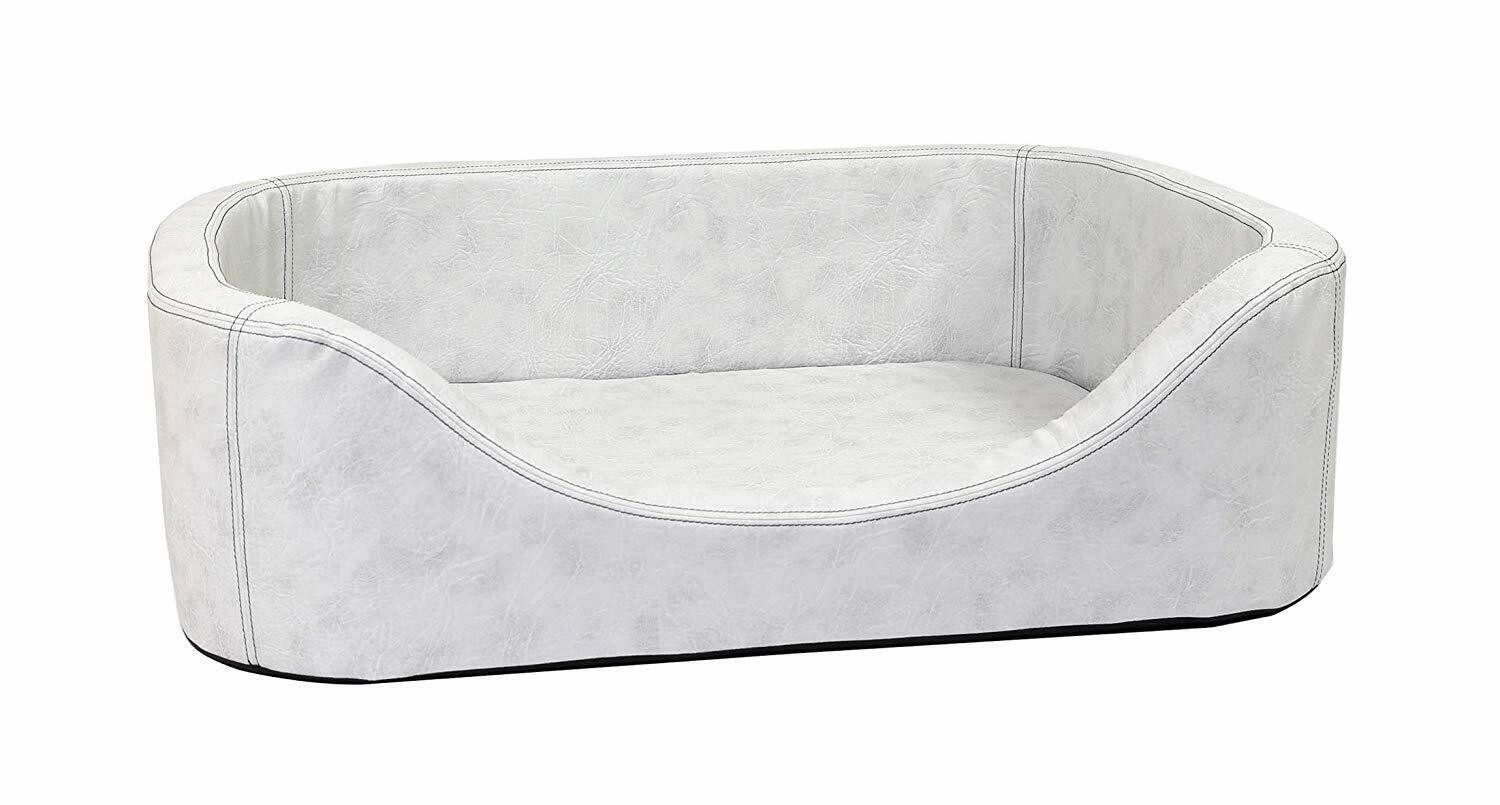 CopcoPet Tierbett Hundebett Stella Antik Weiß L ca. 80 x 60 cm Kaltschaumst günstig online kaufen