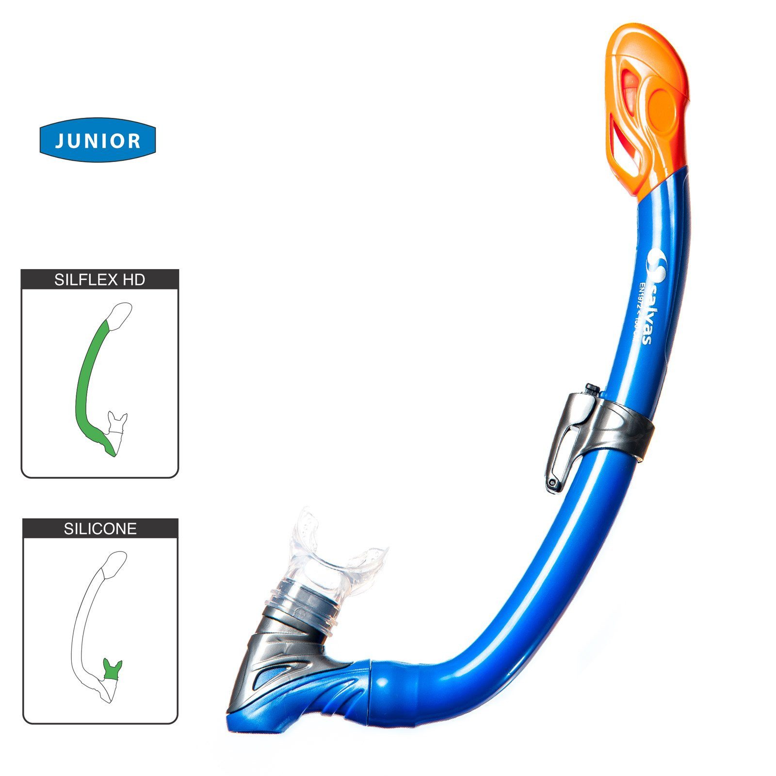 Salvas Schnorchel Kinder Tauch Schnorchel Master - Spritzschutz Sili – Bild 2 von 2