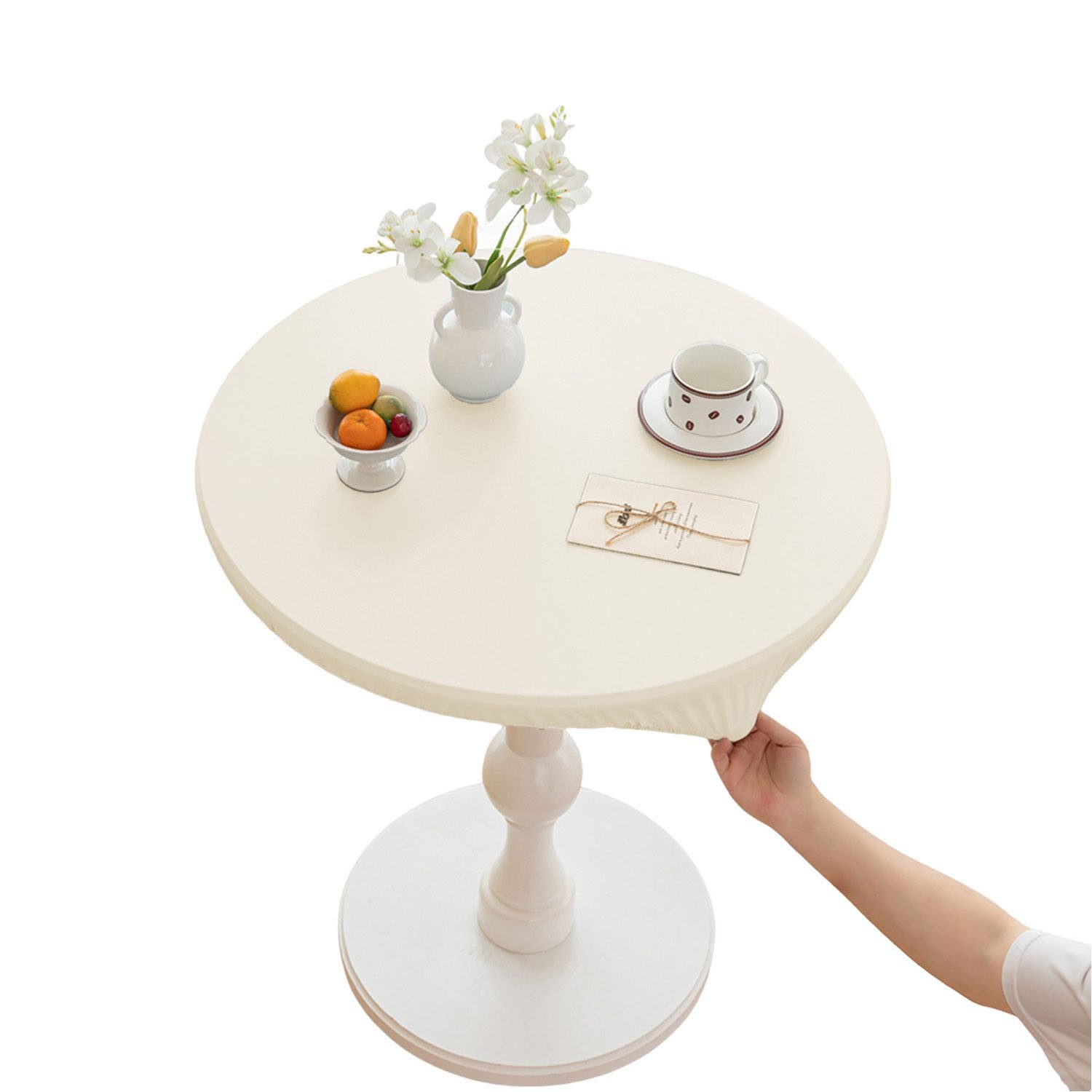 Refttenw Tischdecke 360° Runde Elastizität Wasserdicht günstig online kaufen