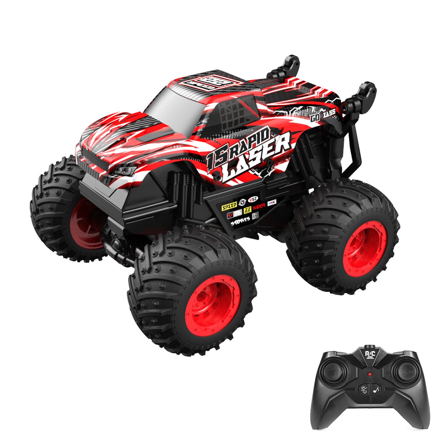 RC-Auto Ferngesteuertes Auto RC-Auto 2,4GHz RC Monstertruck rot