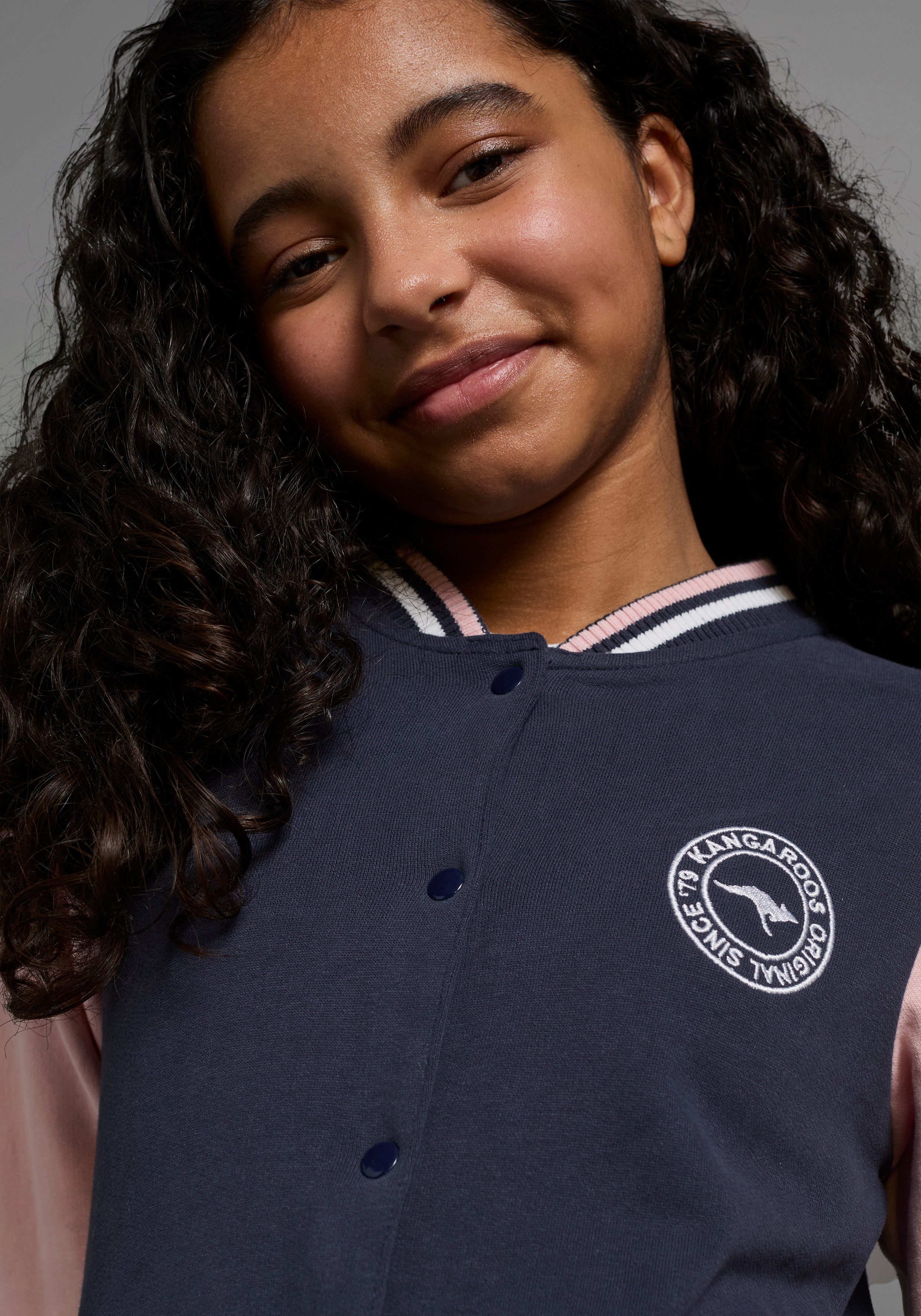 KangaROOS Sweatjacke College-Jacke mit Kragen