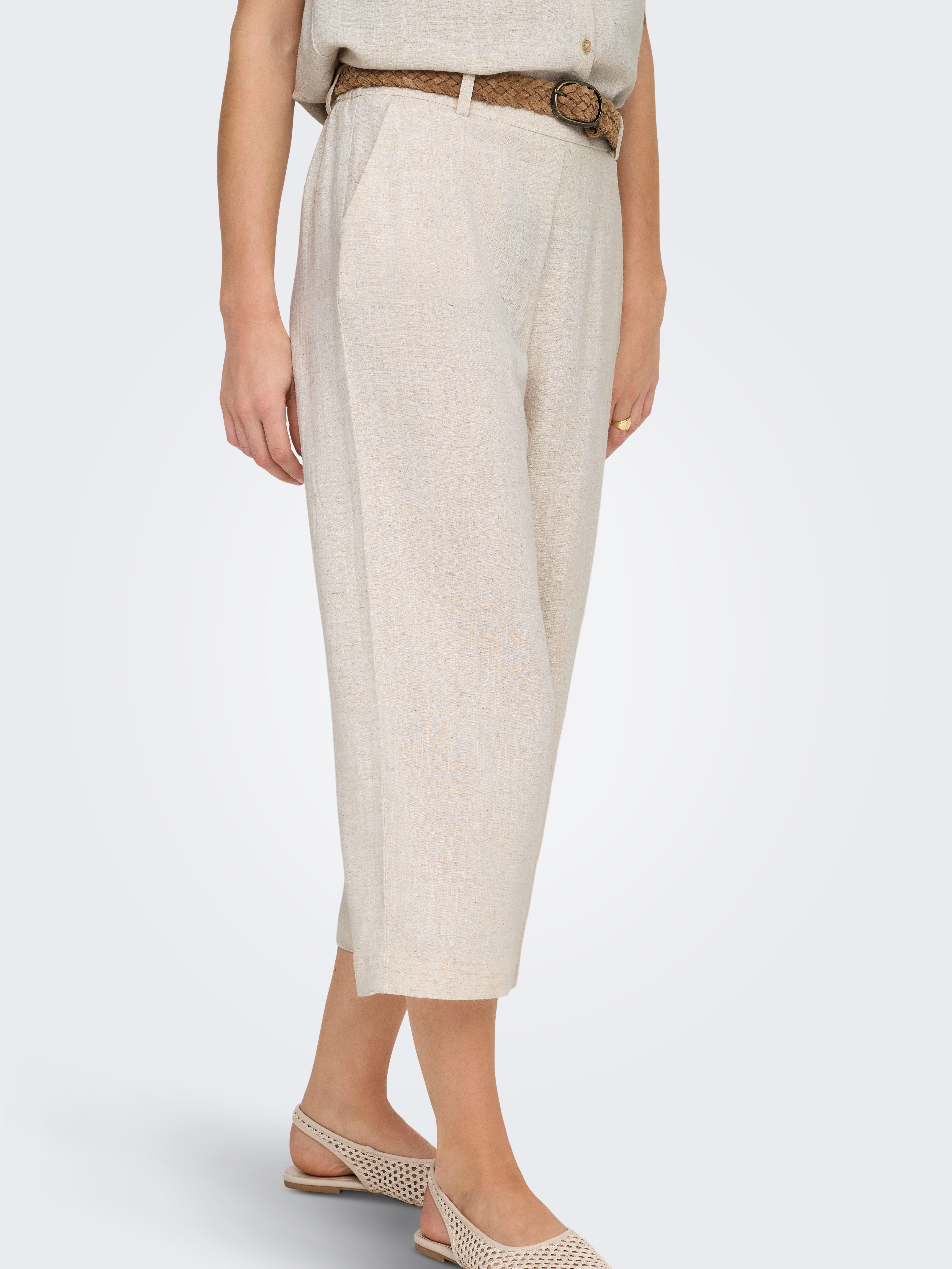 ONLY Culotte ONLSIESTA HW LIN BL CLEAN CULOT PNT NOOS mit Leinen günstig online kaufen