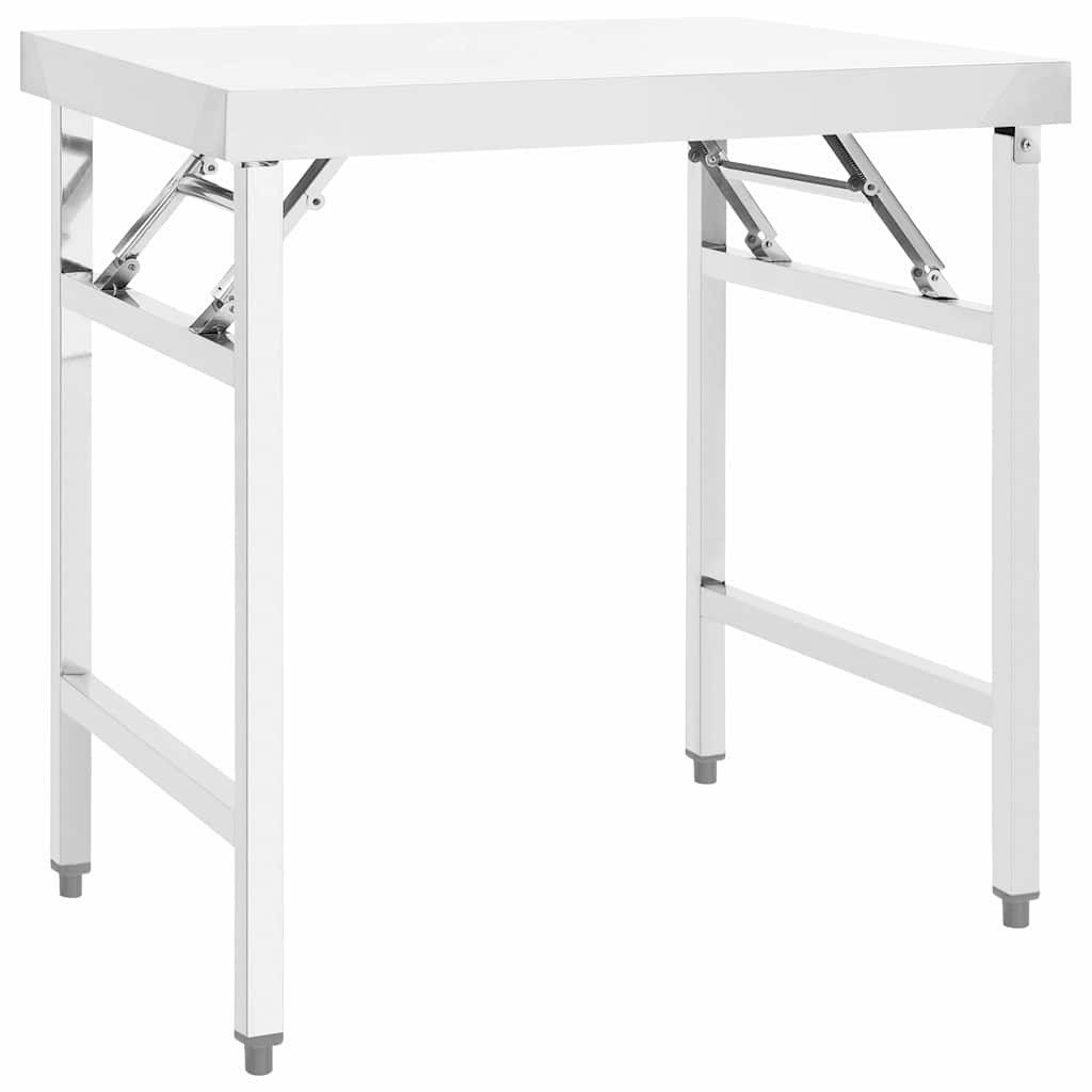 vidaXL Arbeitstisch vidaXL Küchen-Arbeitstisch Klappbar 85x60x80 cm Edelstahl