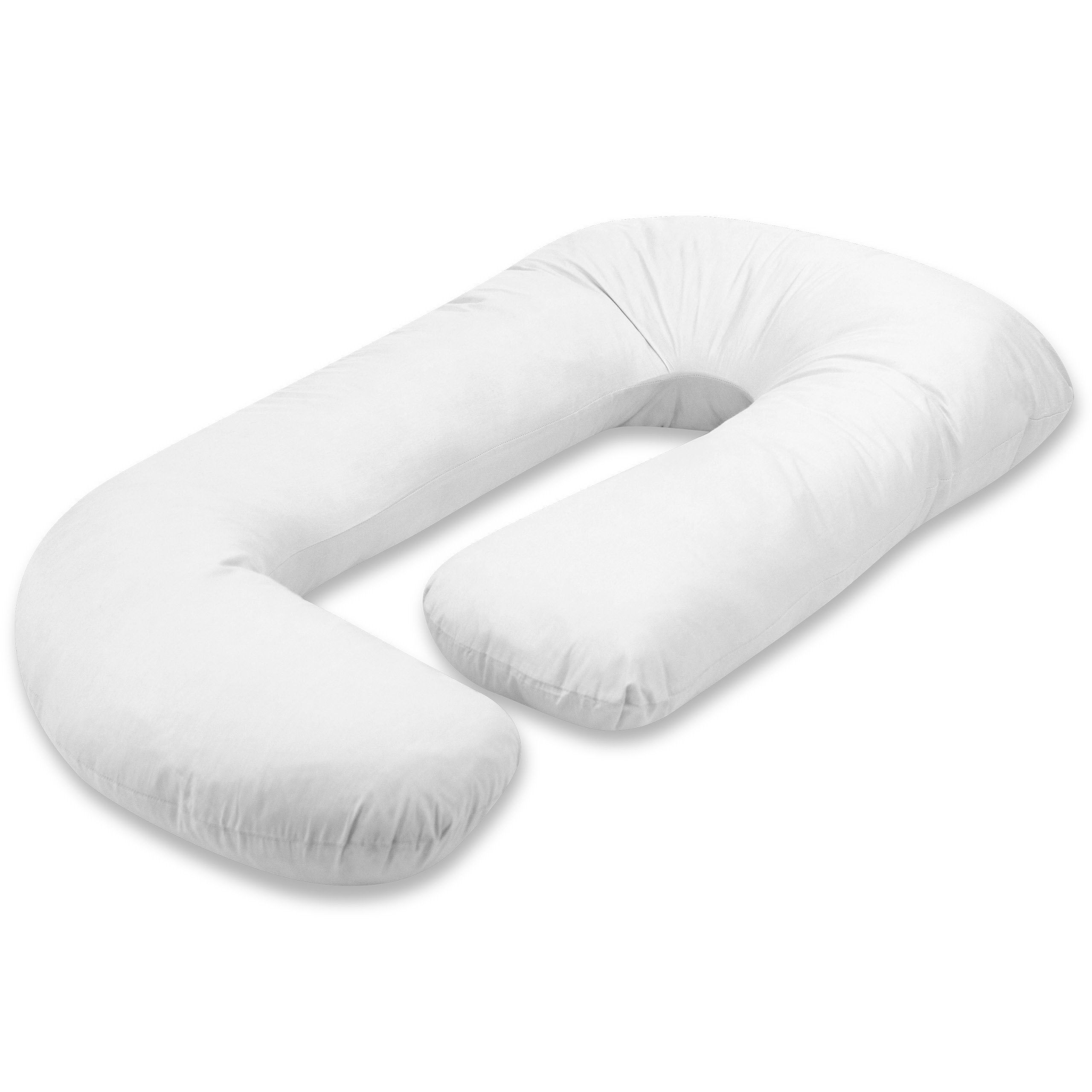 Vitabo Stillkissen Stillkissen G-Form, ergonomisches Seitenschläferkissen, 110x70 cm weiß