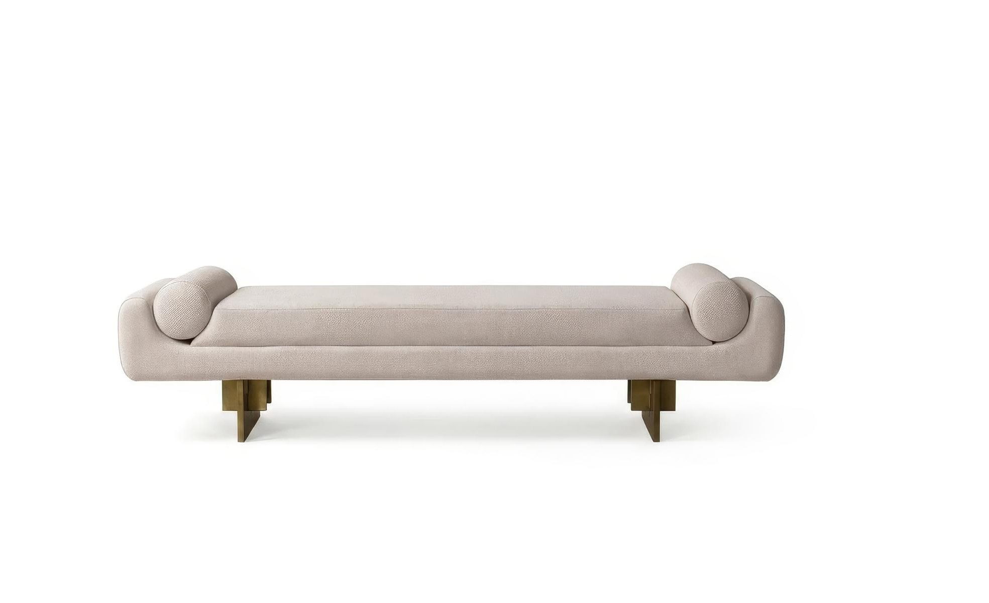 Xlmoebel Bettbank Moderne Beige Bettbank im eleganten Design für das Schlafzimmer, Made in Europa