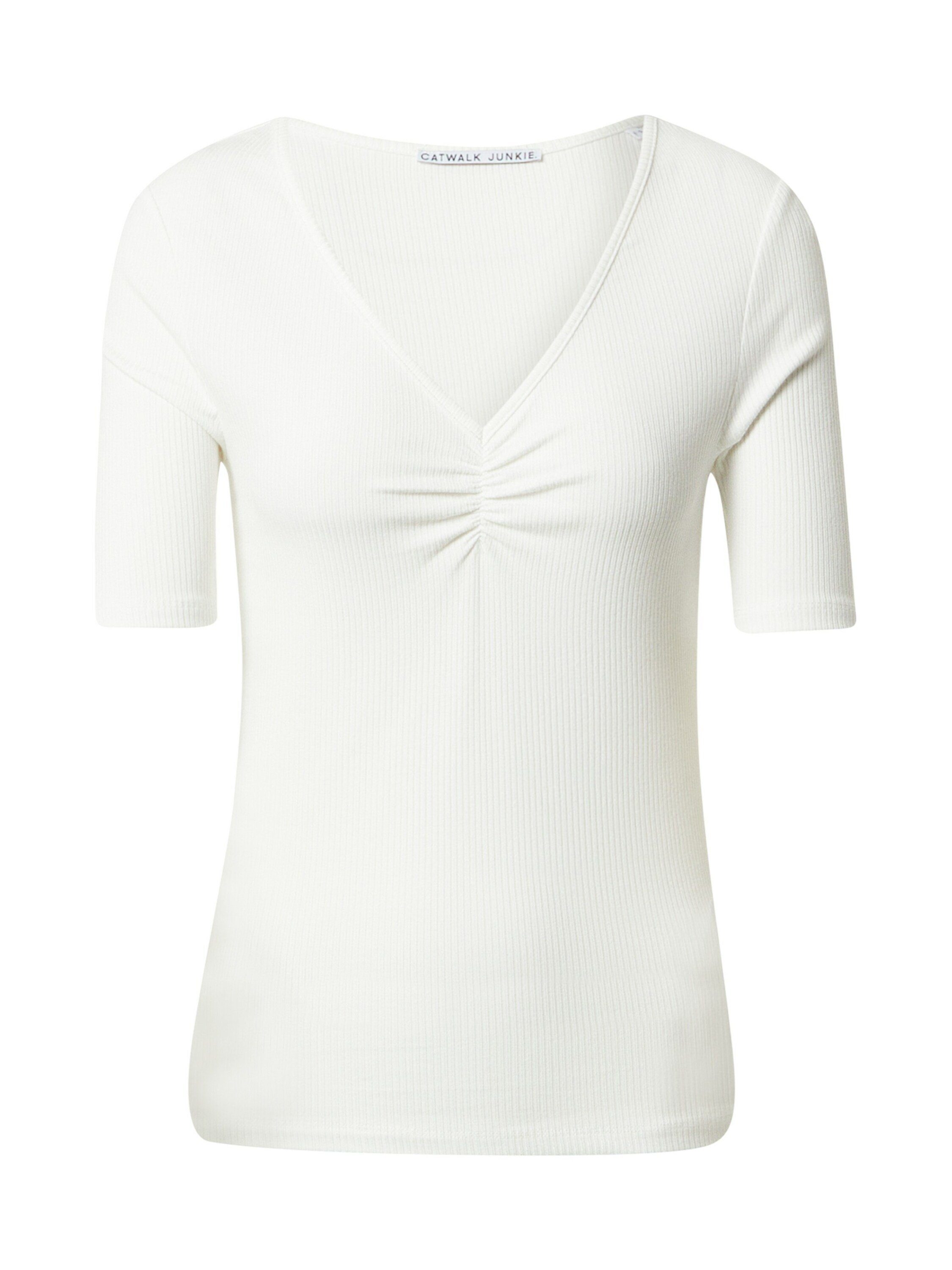 Catwalk Junkie T-Shirt Luna (1-tlg) Drapiert/gerafft 201 - off white