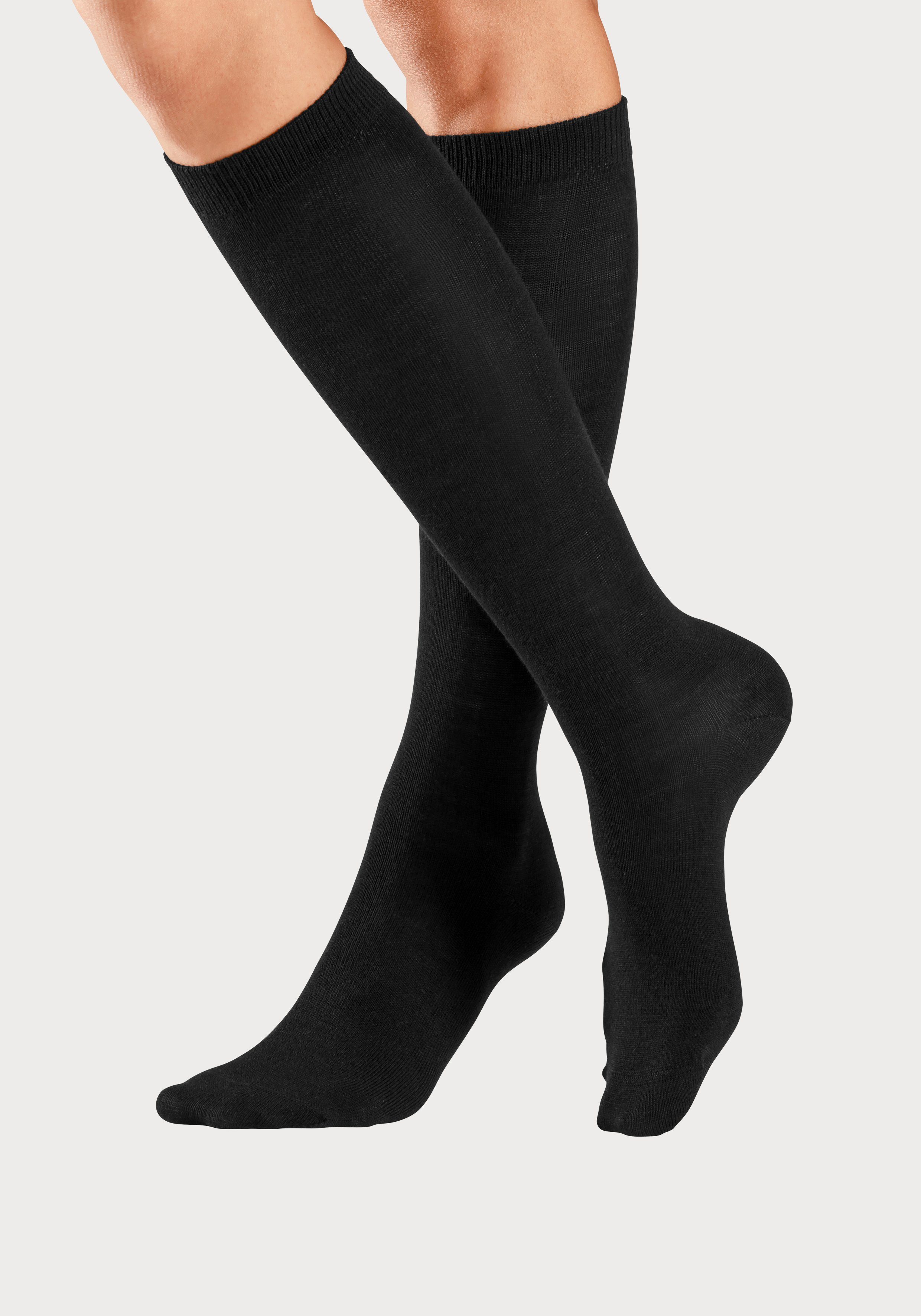 Bench. Kniestrümpfe (Packung, 3-Paar) Damenkniestrümpfe mit wärmender Wolle