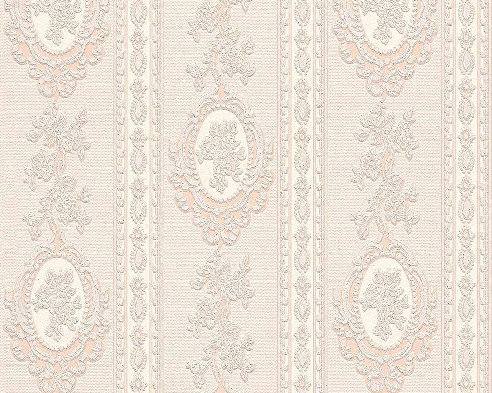 living walls Schaumtapete Belle Epoque 1861, (1 St), Streifen Tapete Barock Metallic