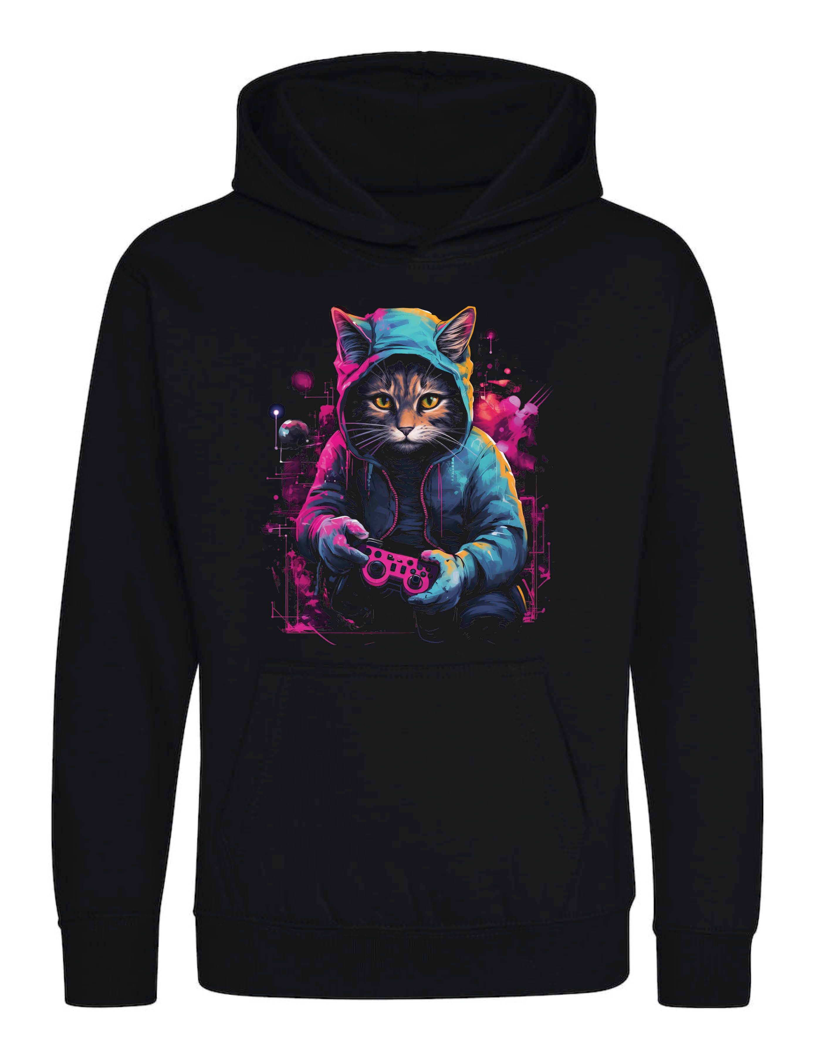 Youth Designz Kapuzenpullover "Gaming Katze" Kinder Hoodie Pullover mit modischem Print