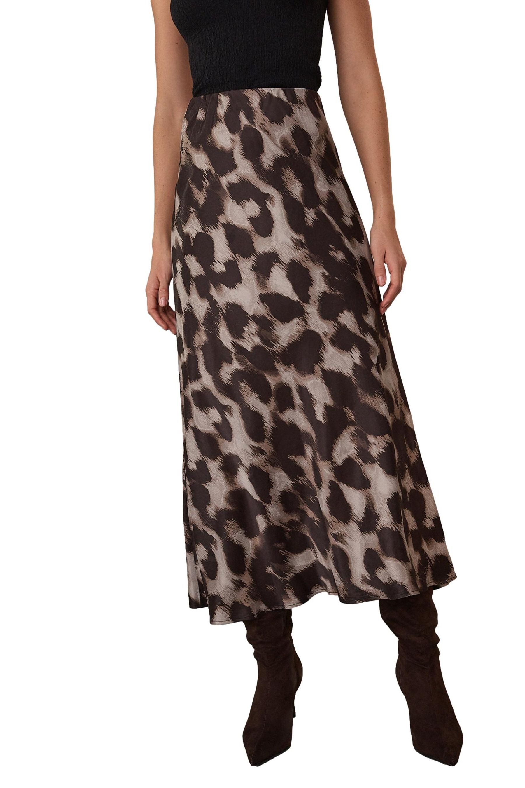 Next Midirock Gemusterter Midirock aus Satin (1-tlg) günstig online kaufen