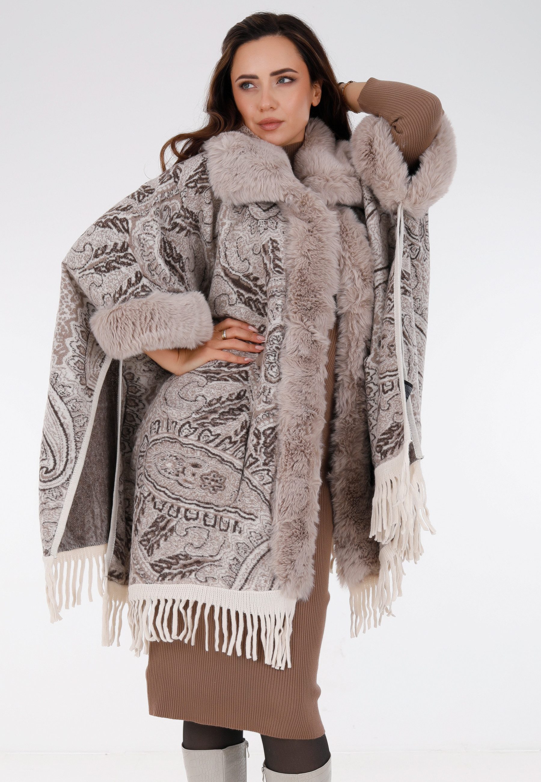 YC Fashion & Style Poncho Capemantel günstig online kaufen