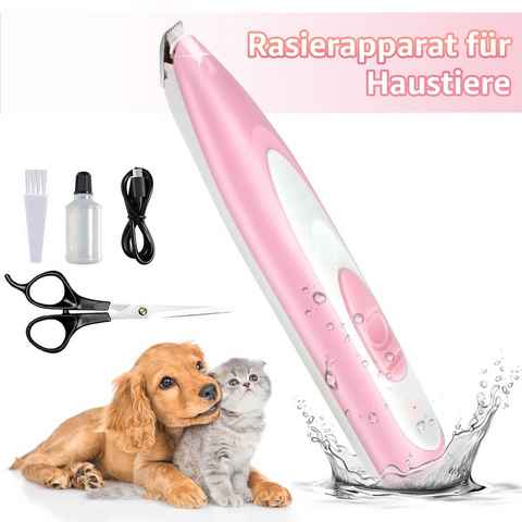 MCURO Hundeschermaschine Leise Tierhaarschneidemaschine für Hunde und Katze, Geräuscharme Schermaschine, mit Led-Licht, Wiederaufladbar, Kabellose