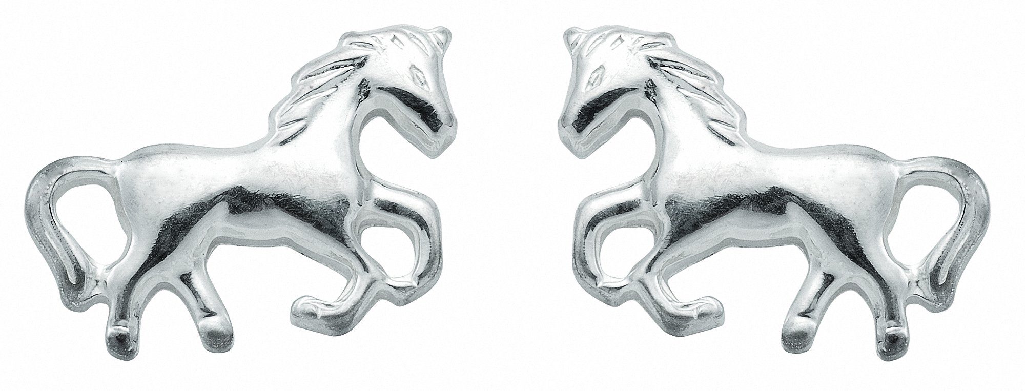 Paar Ohrhänger Damen 925 Silber Ohrringe Ohrstecker Pferd