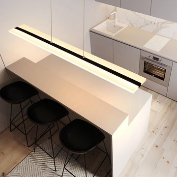 ZMH LED Pendelleuchte Büro Esstisch höhenverstellbar Wohnzimmer Werkstatt, LED fest integriert, Dimmbar