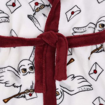 Sarcia.eu Babybademantel Harry Potter Hedwig Bademantel mit Kapuze für Kinder, gebunden, weiß