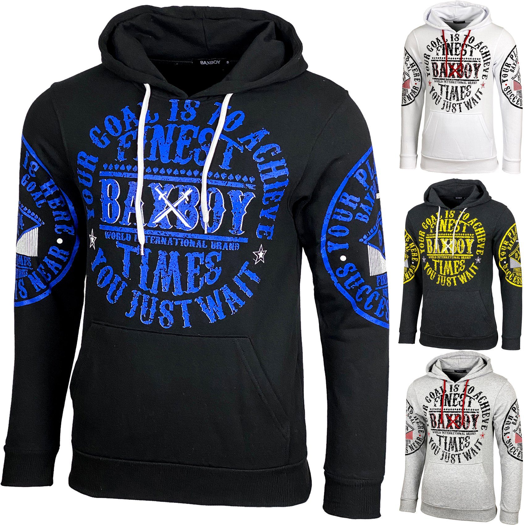 Baxboy Hoodie Baxboy Herren Pullover Hoodie Sweatshirt Kapuzenpullover Hoody B-950