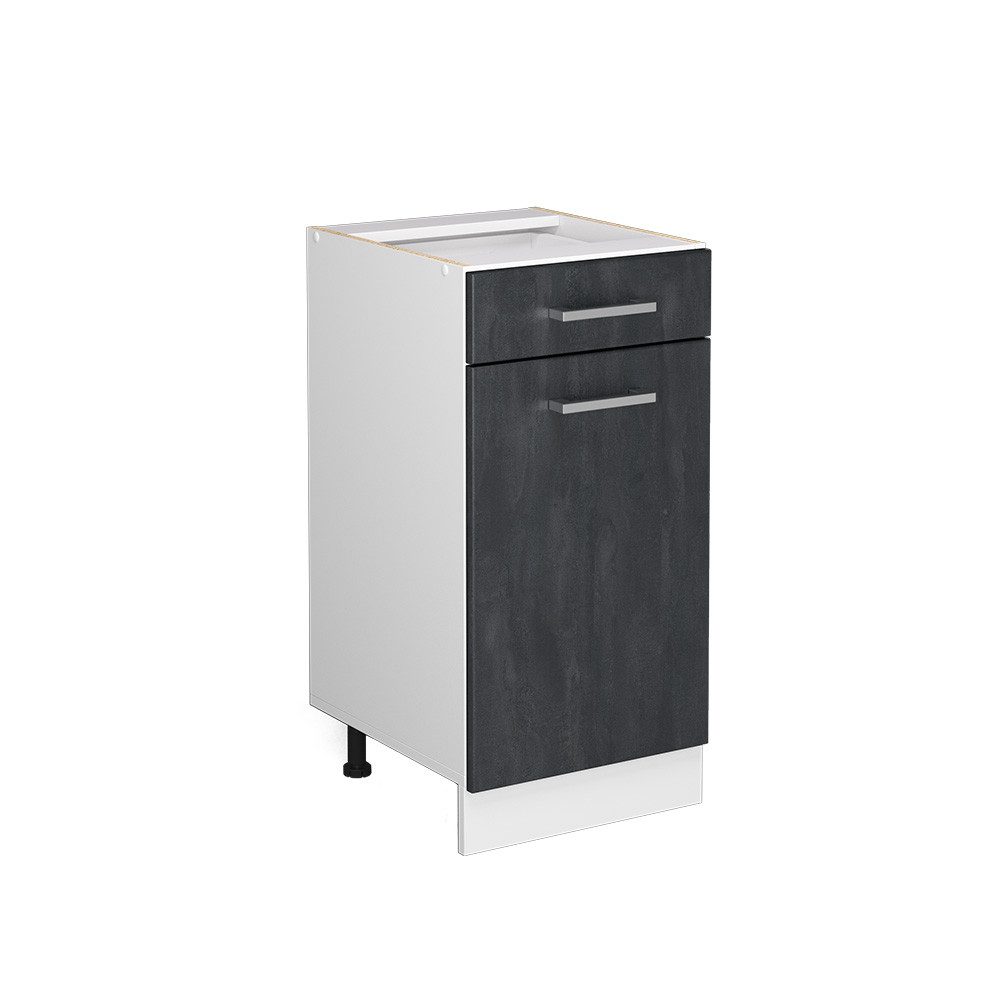 Vicco Unterschrank R-Line, Schwarz Beton/Weiß, 40 günstig online kaufen