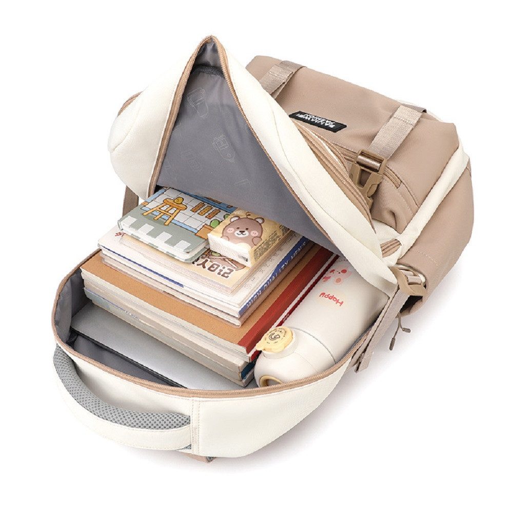 LIANNA Schulrucksack Rosa wasserdichter Schulrucksack mit Geldbörse (Set, 1-tlg., Rosa wasserdichter Schulrucksack mit Geldbörse)