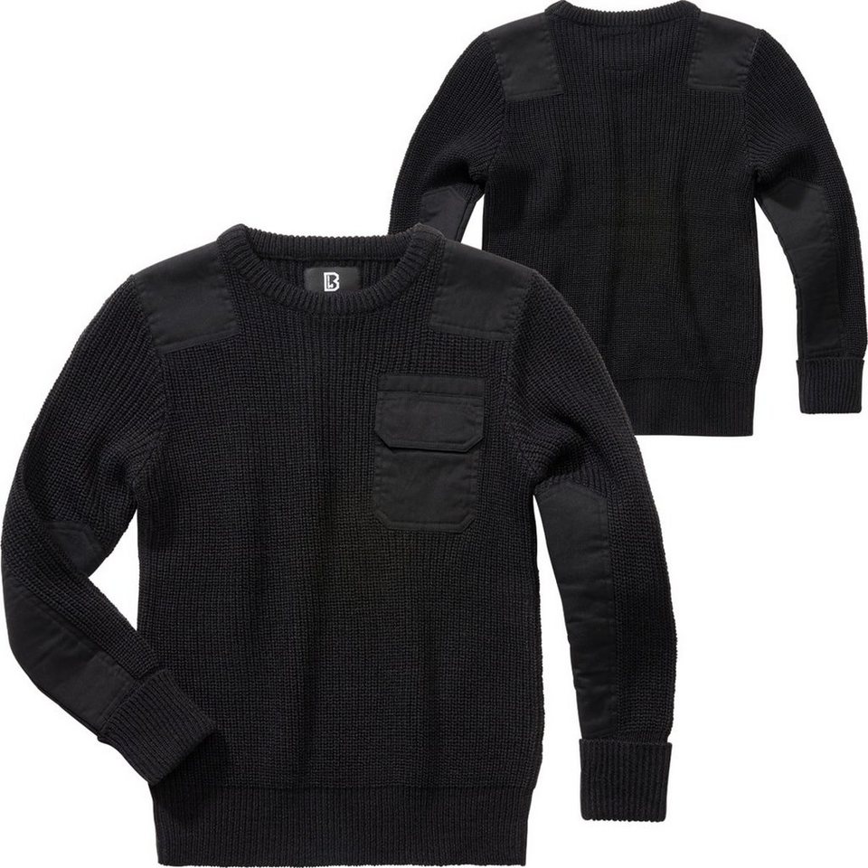 Brandit Sweatshirt Unisex Kids BW Pullover (1-tlg), aufgesetzte Brusttasche  mit Klettverschluss und integrierter Stiftetasche