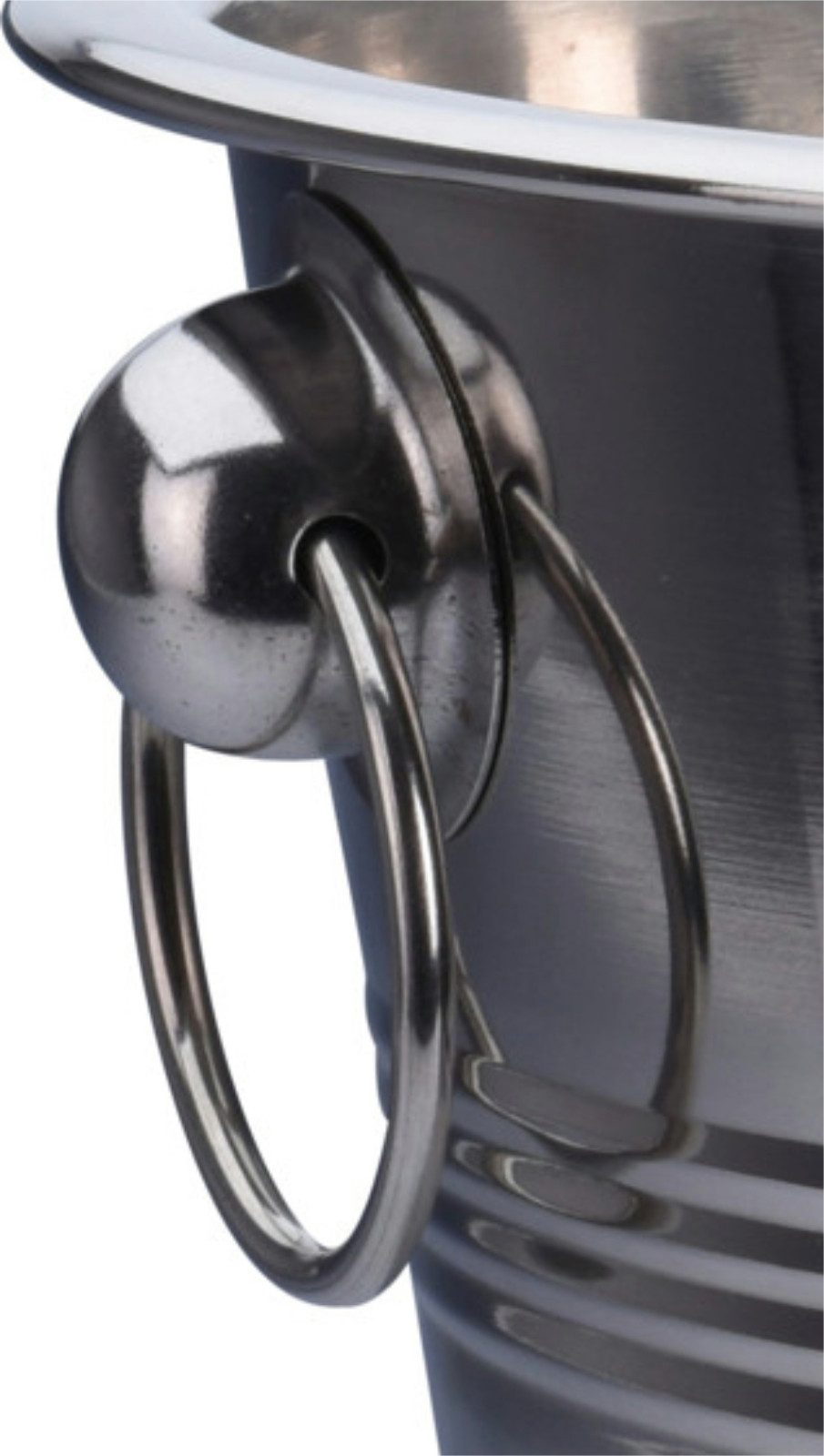 Koopman Wein- und Sektkühler Flaschenkühler Edelstahl 22 cm Eimer 2/4 er Set, Edelstahl, Flaschenkühler, 2 Stk, Sekteimer, Eiseimer