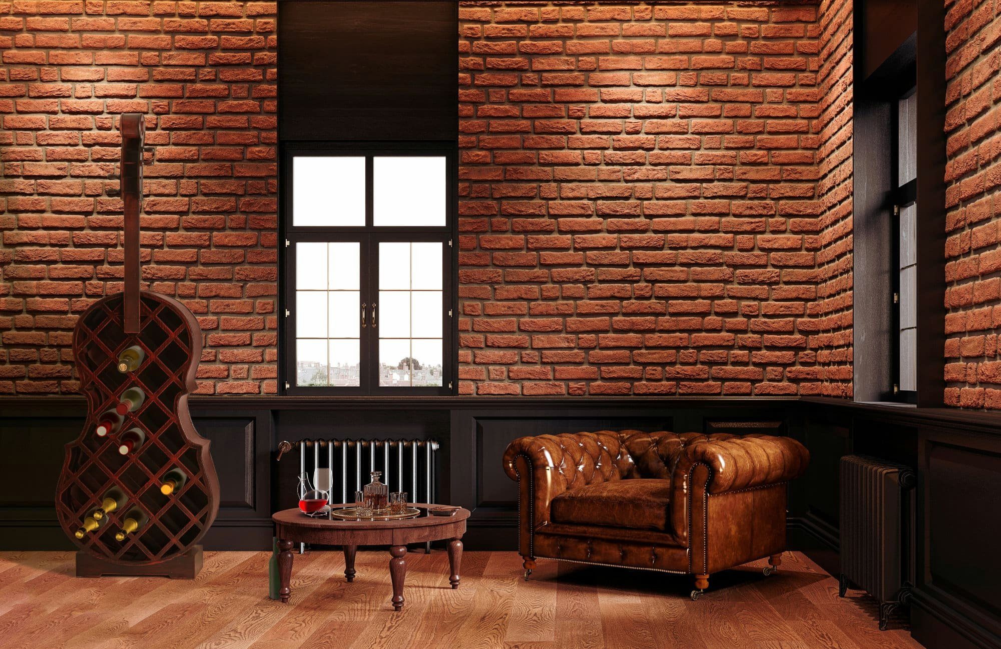 Stagecaptain Weinregal WRS-25 Stradivino Grande Wein- & Flaschenregal für 25 Flaschen, Weinständer Holz stehend in Vintage-Optik "Cello" Design