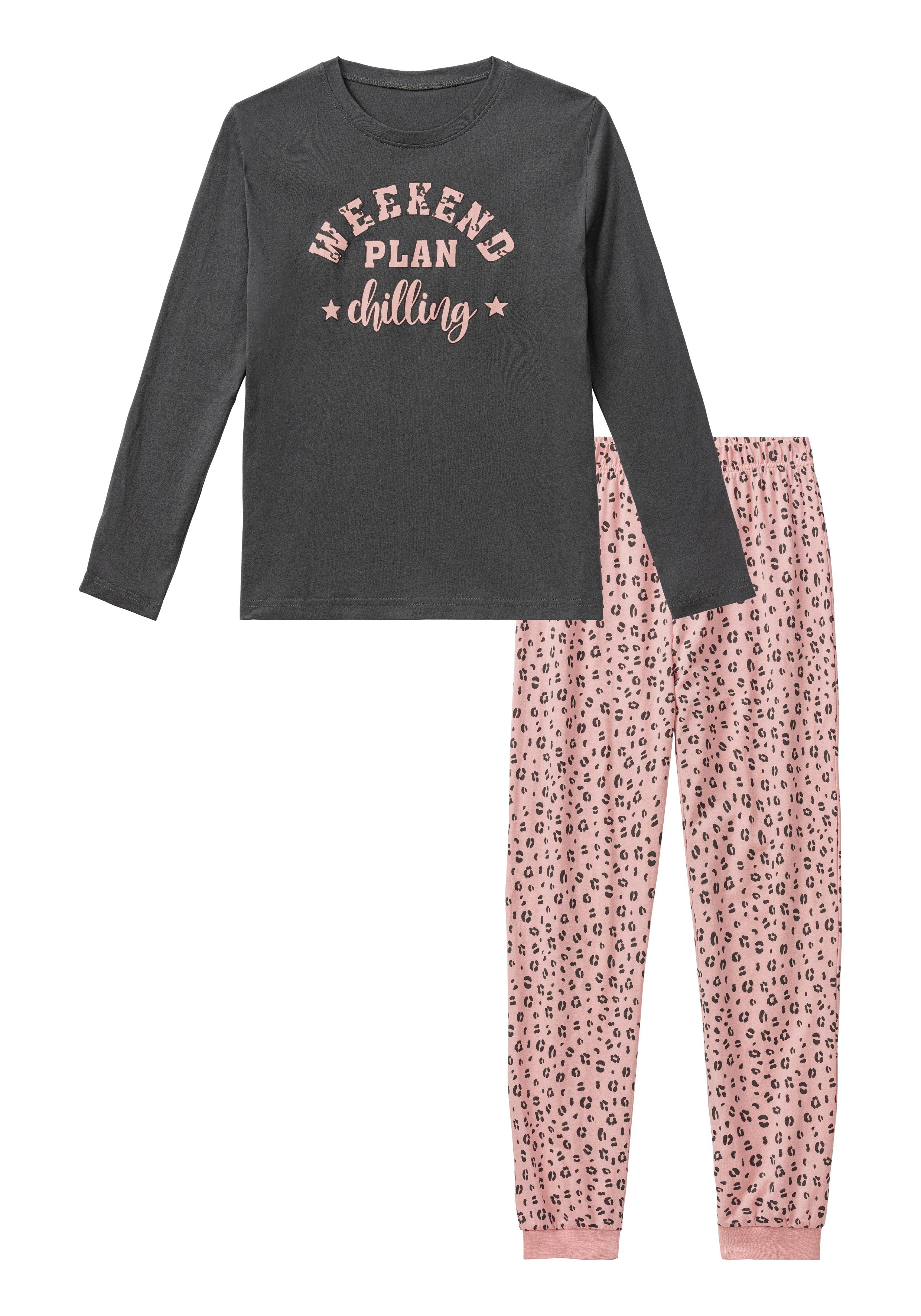 Buffalo Pyjama (2 tlg., 1 Stück) mit modischem Leo-Druck