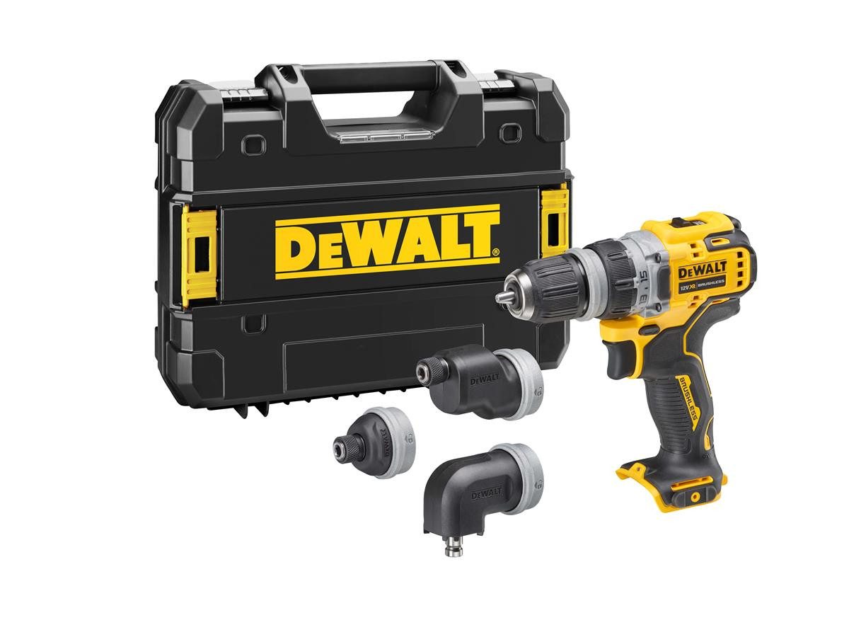 DeWalt Akku-Bohrschrauber 4 Köpfe, 12 V, max. 1500 U/min, mit 4 wechselbaren Aufnahmen im TSTAK-Koffer