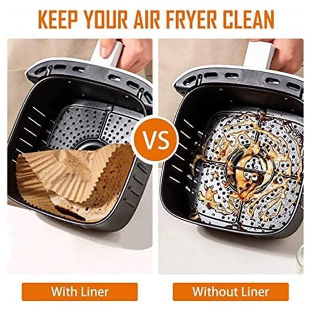 FELIXLEO Backpapier 100 Blatt 25 cm Backpapier für Heißluftfritteusen