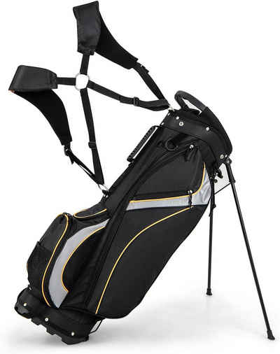 KOMFOTTEU Golfballtasche Standtasche, mit 8 Fächern & 7 Reißverschlusstaschen