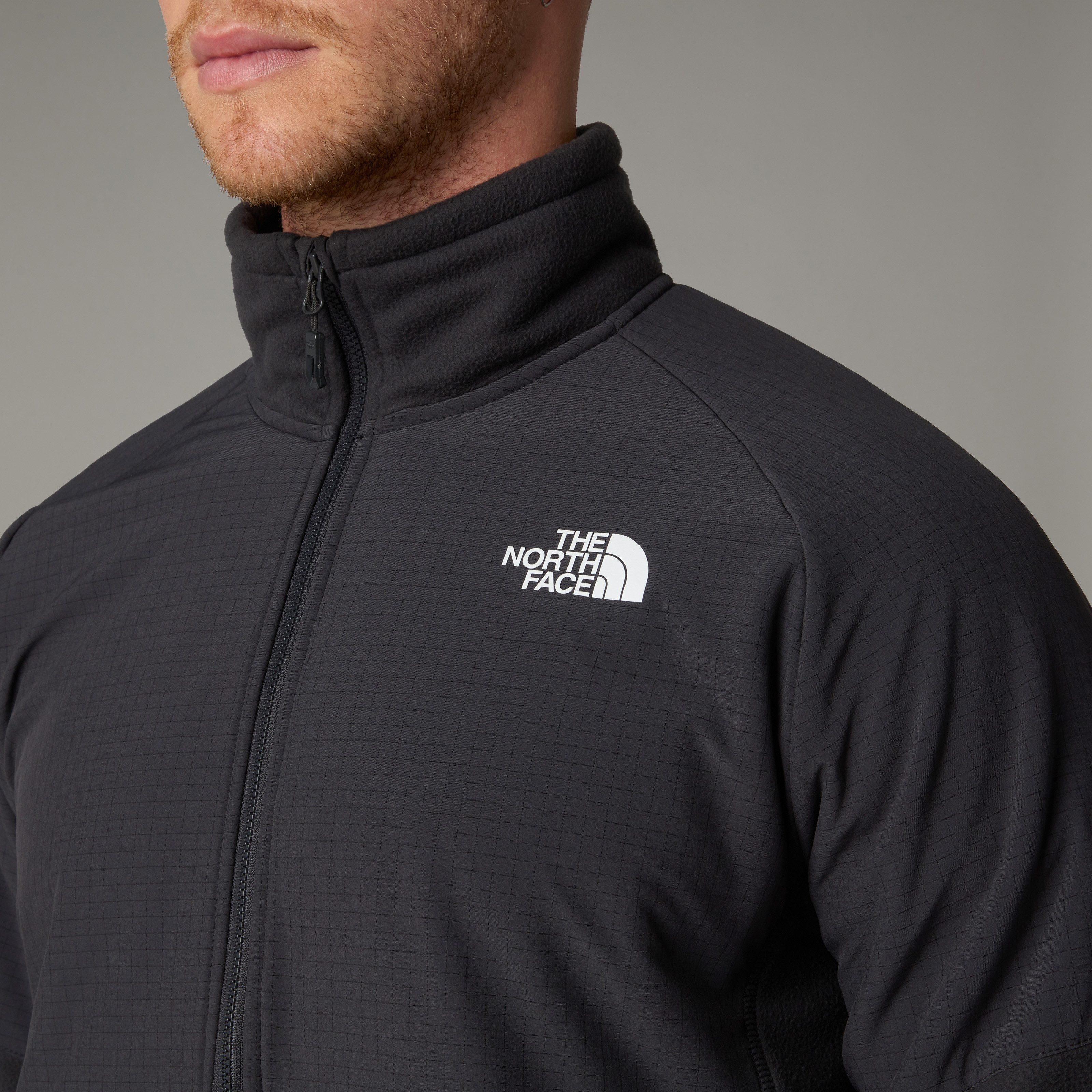 The North Face Fleecepullover M GLACIER HEAVYWEIGHT 1/2 ZIP sportlicher Stil, hochrschließender Kragen mit Reißverschluss