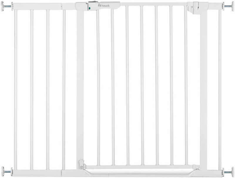 Hauck Türschutzgitter Clear Step Autoclose 2 Set inklusive Verlängerung 21 cm, White, auch als Treppenschutzgitter verwendbar; 96-101 cm; flacher Durchgang