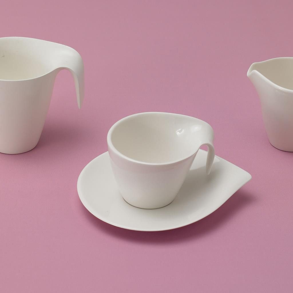 Villeroy & Boch Tasse Flow Kaffeetasse mit Untertasse 200 ml, 1-tlg., Porzellan