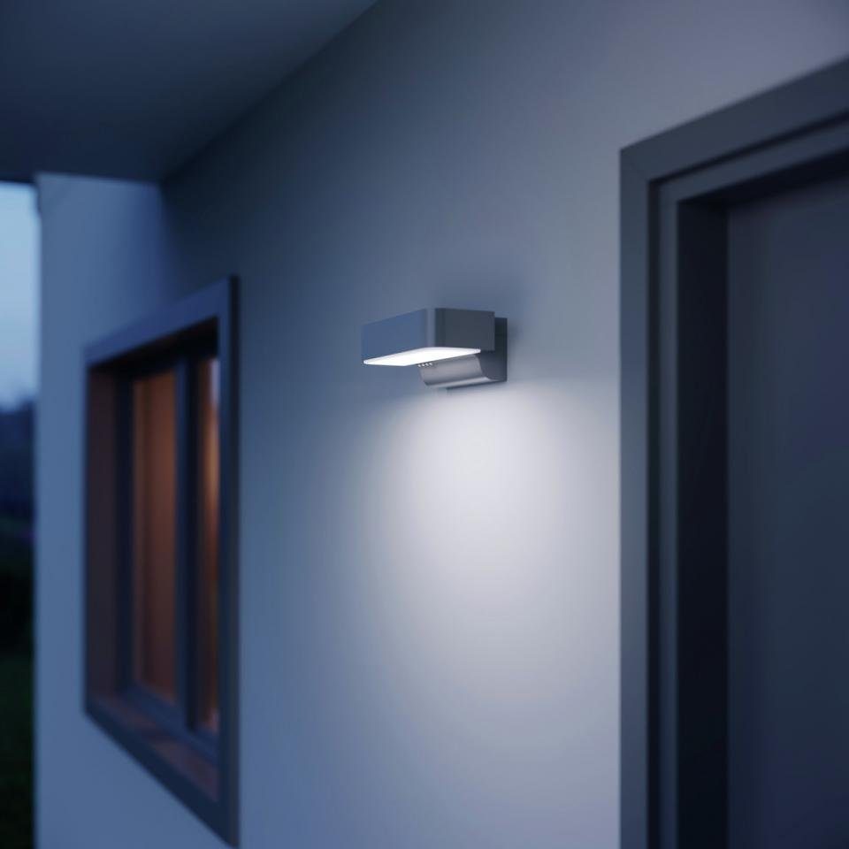 steinel LED Außen-Wandleuchte L 800, mit Bewegungsmelder und Bluetooth, LED fest integriert, Warmweiß, 7,5W, warmweiß, Soflichtstart