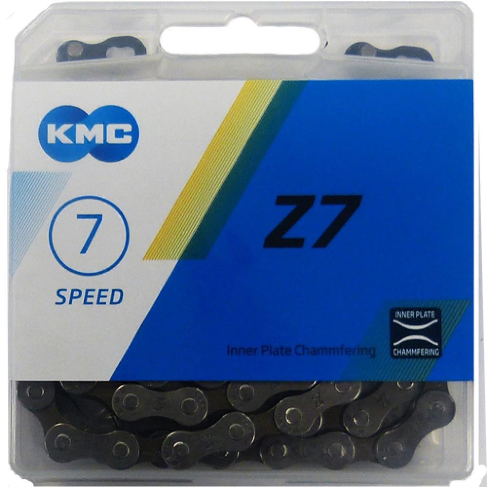KMC Fahrradkette KMC Schaltungskette Z7 silber/braun 1/2" x 3/32", 114 Glieder,7,3mm,6/