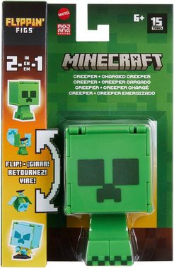 Mattel® Actionfigur Minecraft, Flippin' Figs, 2in1 - Creeper + Charged Creeper