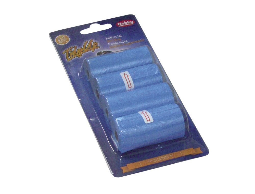 Hundekotbeutel TidyUp Kotbeutel Vorratspack, blau, 4 Rollen á 15 Beutel
