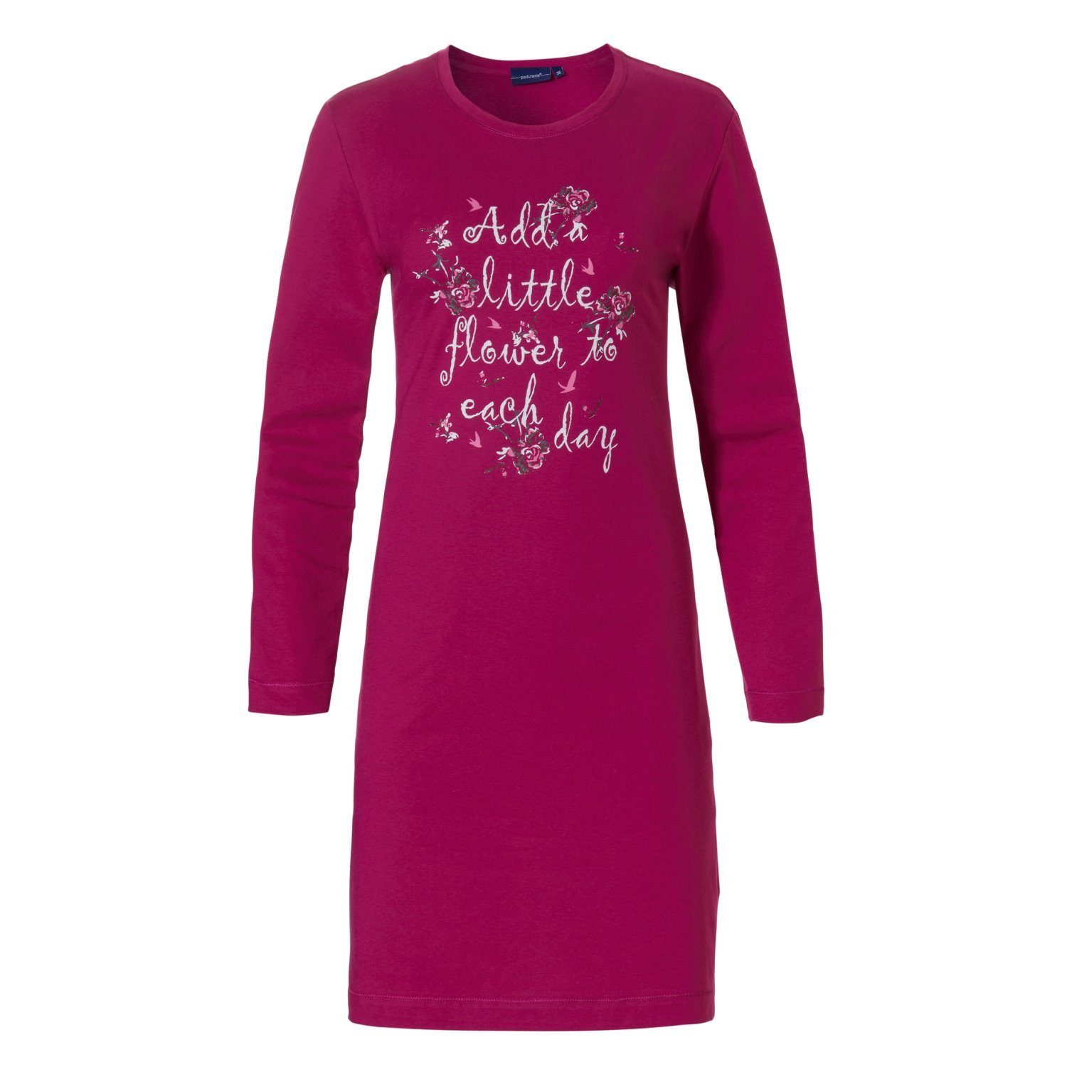 Pastunette Nachthemd Damen Schlafshirt Baumwolle pink (1-tlg) dark 223