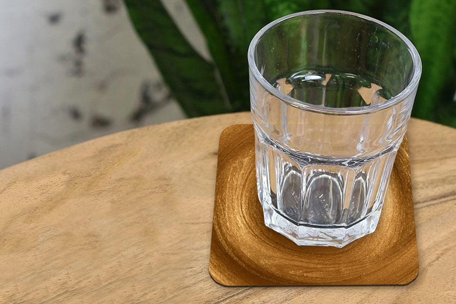 Ein Untersetzer, Tasse Zubehör Gläser, in goldener Glasuntersetzer 6-tlg., Glasuntersetzer, MuchoWow Farbe, für Korkuntersetzer, Wirbel Tischuntersetzer,