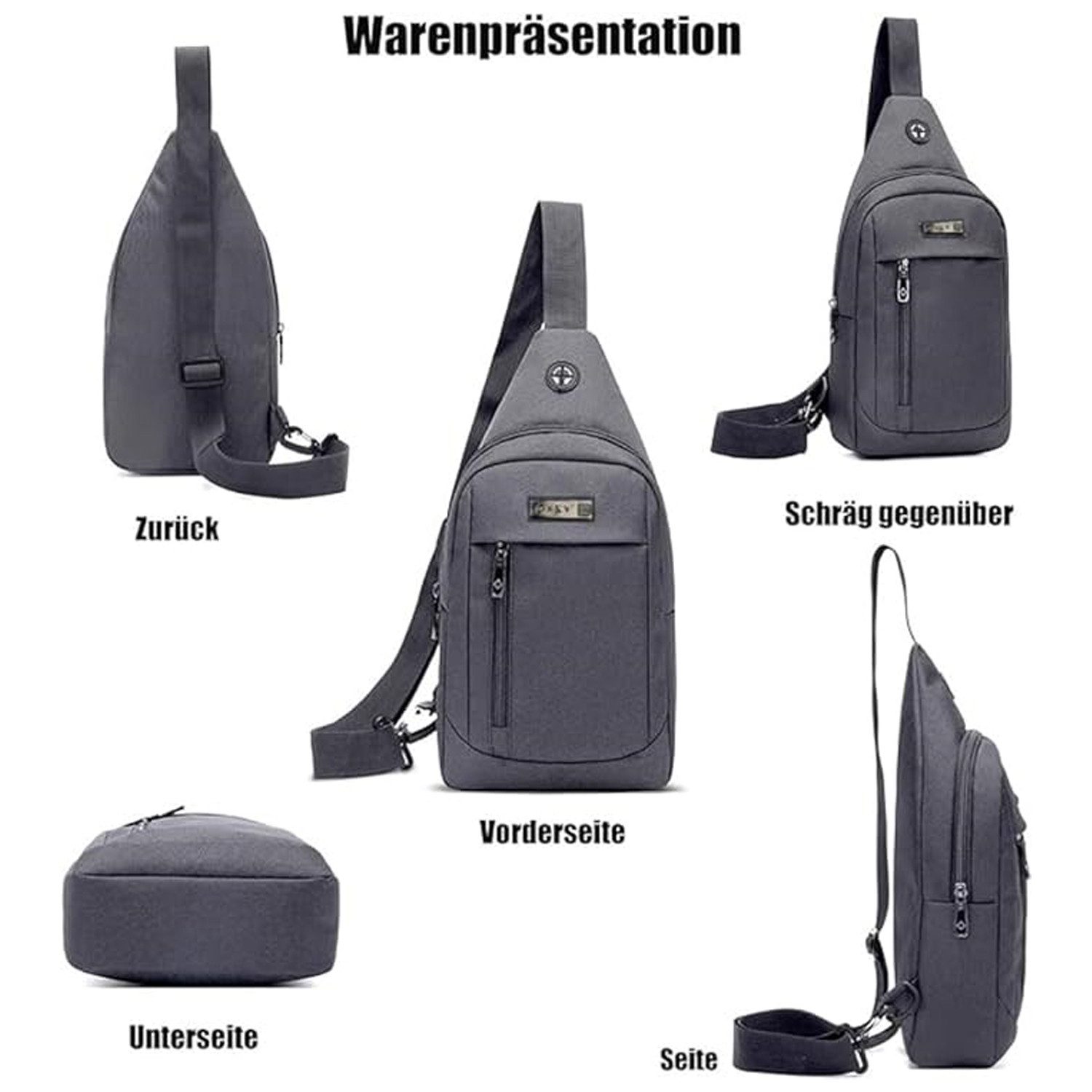 OKWISH Schultertasche Brusttasche Sling Schulter Rucksack günstig online kaufen