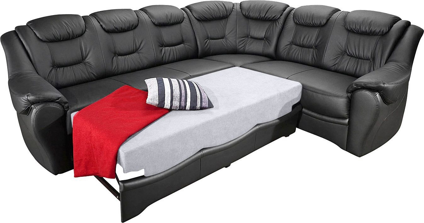 sit&more Ecksofa Bellevue L-Form, wahlweise mit Bettfunktion