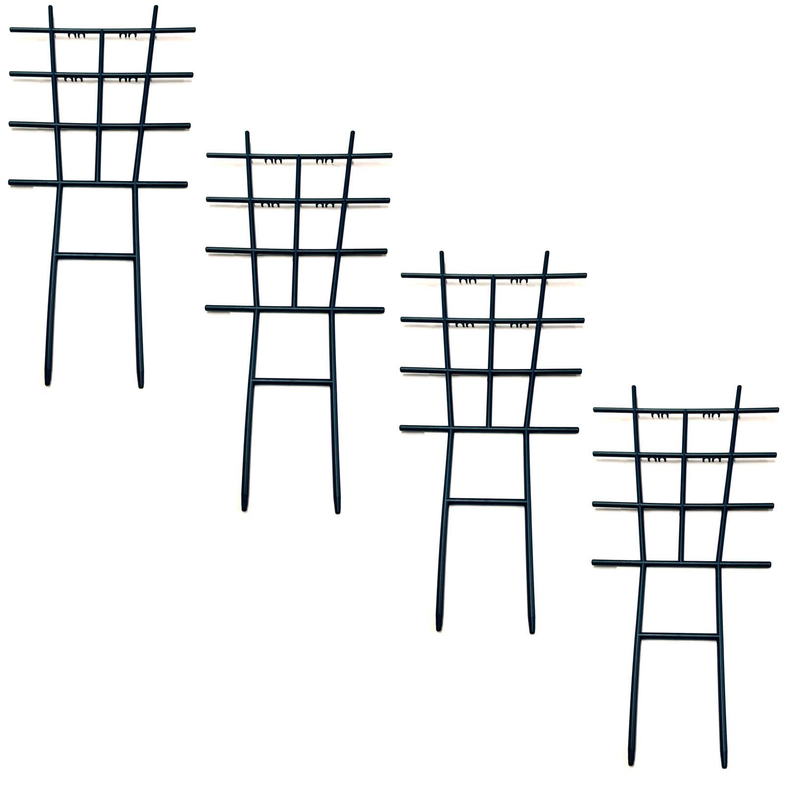 HAC24 Rankgitter Rankgitter Set, 4 St., Rankhilfe Grün Kletterhilfe Rankstütze Pflanzengitter, Kunststoff, 42cm