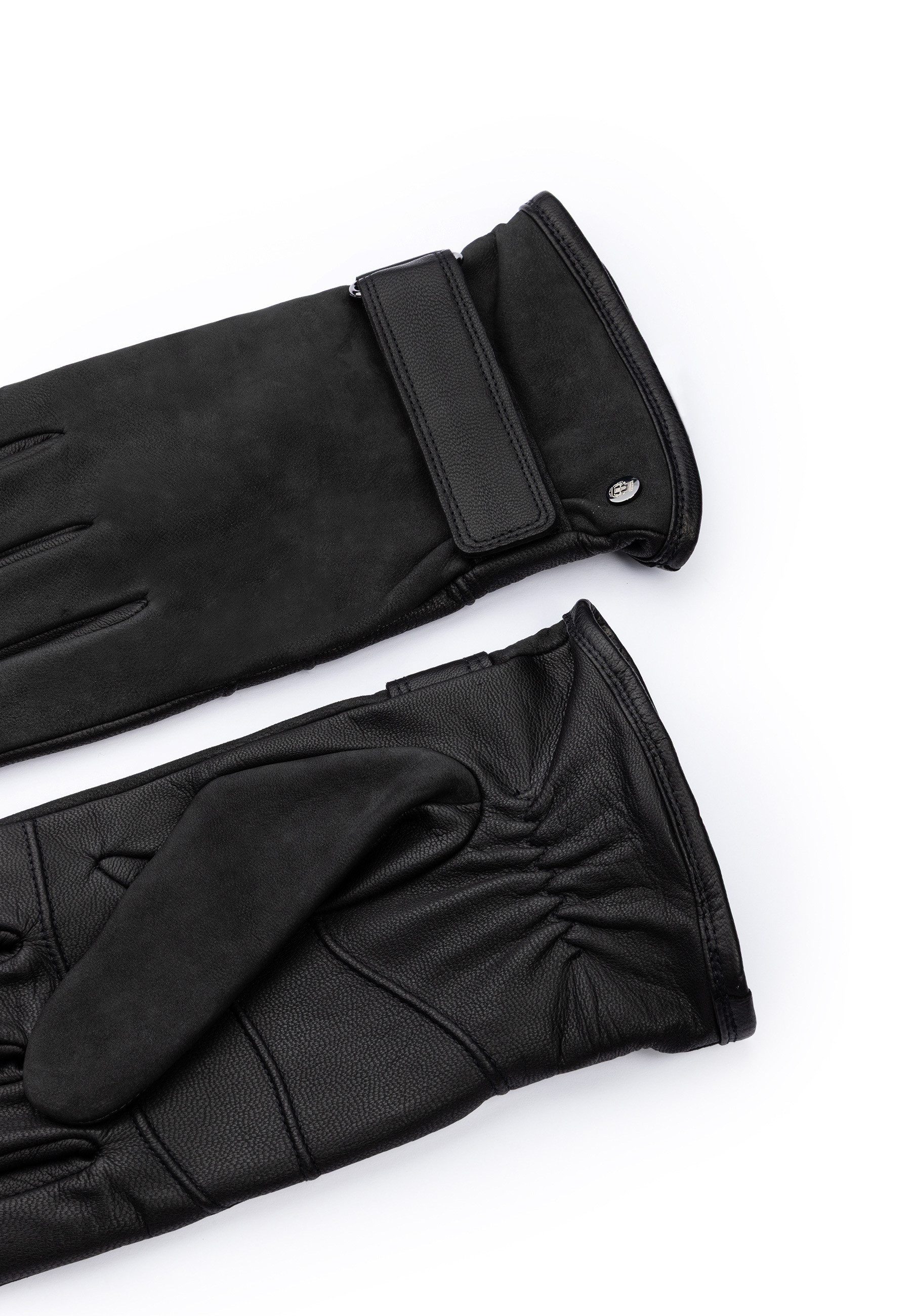 Roeckl Lederhandschuhe BREGENZ Velourshandschuhe mit Klettverschluss