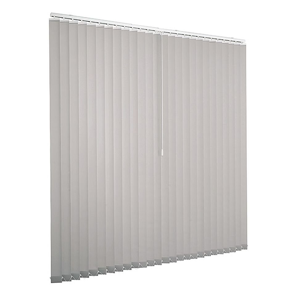 Lamellenvorhang Lamellenvorhang Komplettset verdunkelnd 89mm Vertikaljalousie, ventanara grau