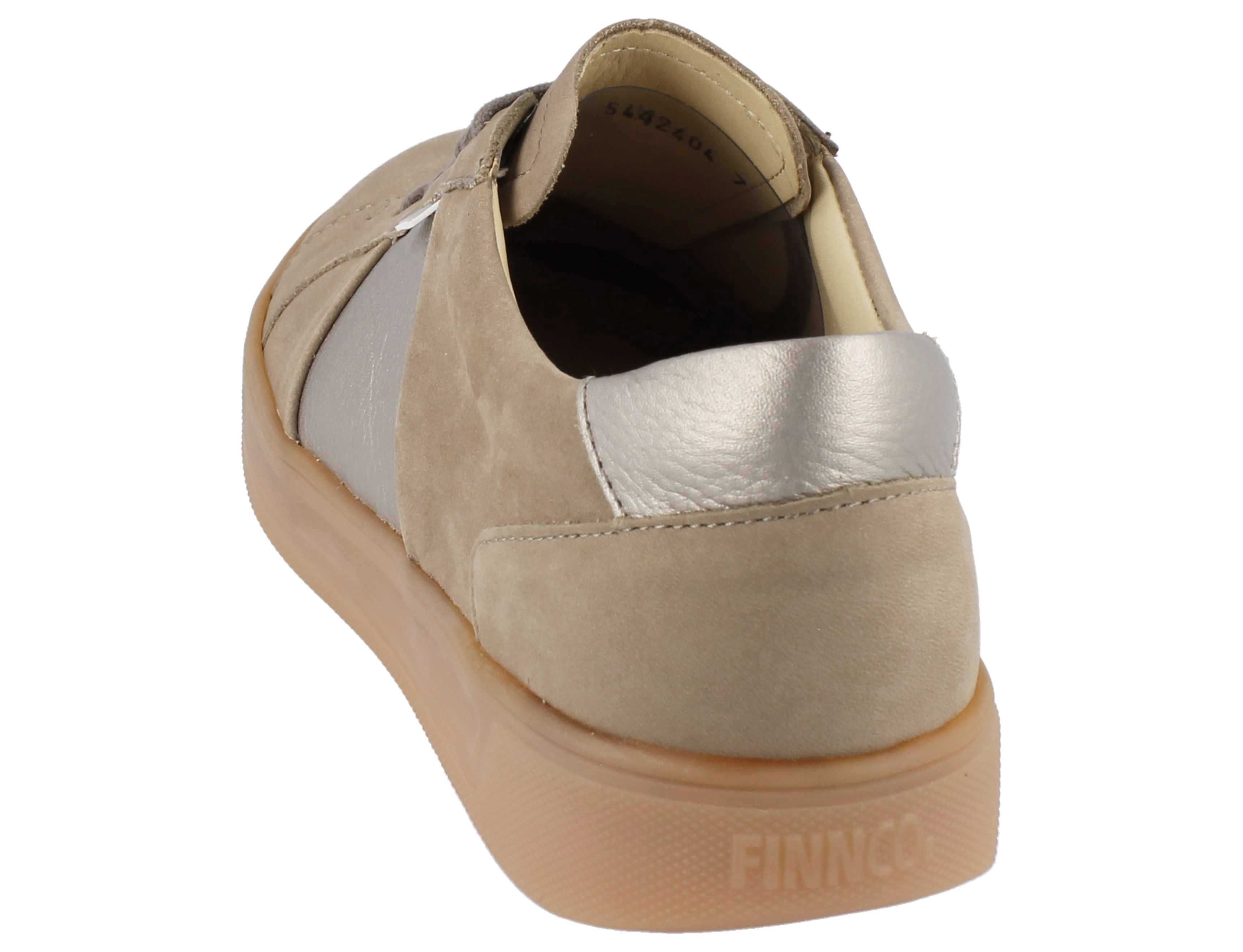 Finn Comfort FINN COMFORT Malita Damen Sneaker beige Nubukleder - Größe: UK 9 Schnürschuh