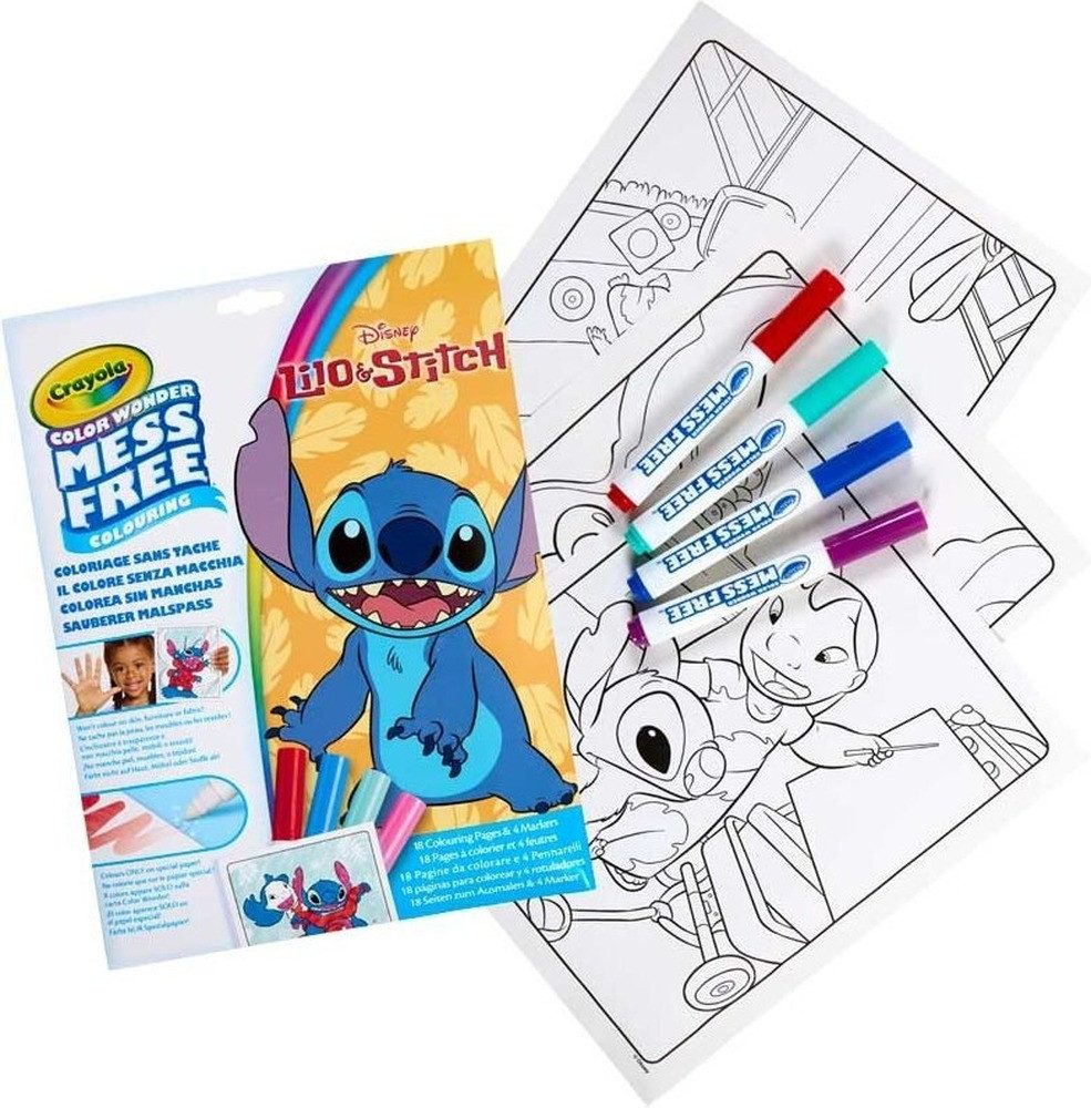 Crayola® Malvorlage CRAYOLA Malvorlagen Lilo und Stitch + 4 Filzstifte