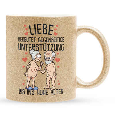 22Feels Tasse Jahrestag Geschenk Ihn Mann Freund Ehemann Kaffetasse 1. Hochzeitstag, Keramik, Glitzertasse, Made in Germany